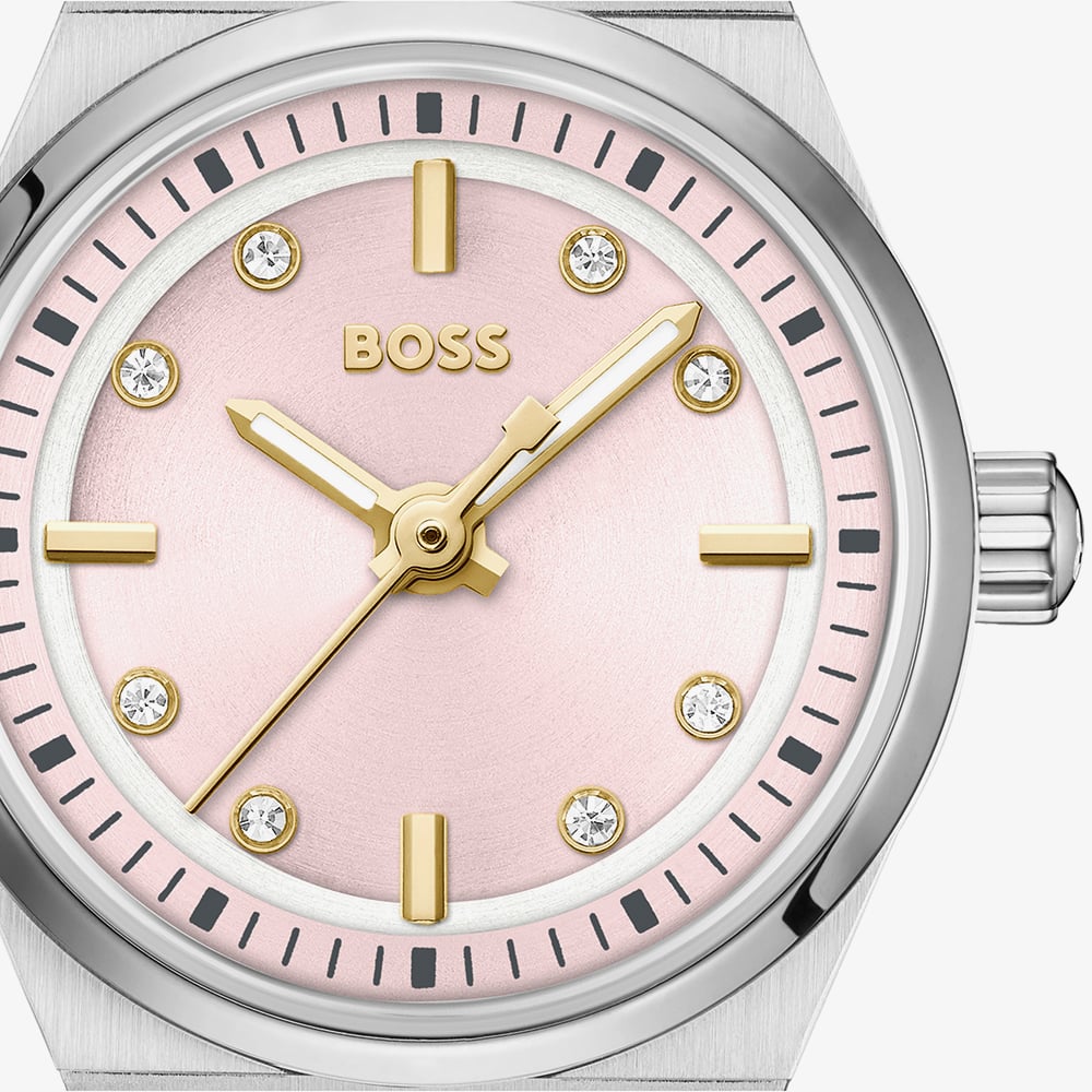 BOSS Ladies Candor Gracey Pink Dial Bracelet Watch 1502860