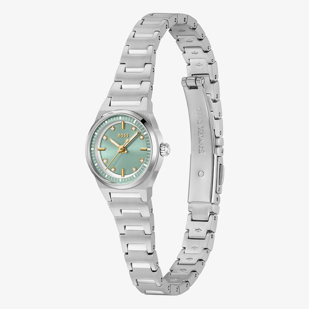 BOSS Ladies Candor Gracey Green Dial Bracelet Watch 1502861