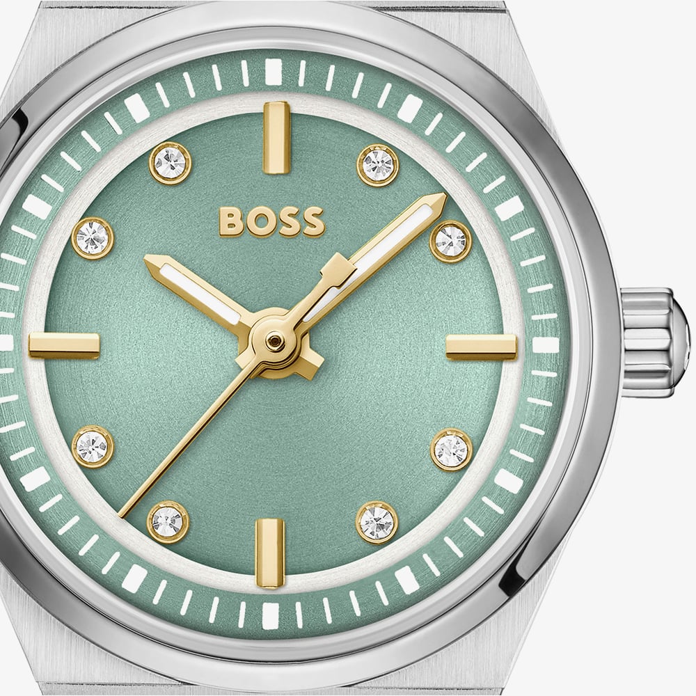 BOSS Ladies Candor Gracey Green Dial Bracelet Watch 1502861