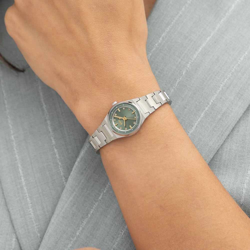 BOSS Ladies Candor Gracey Green Dial Bracelet Watch 1502861