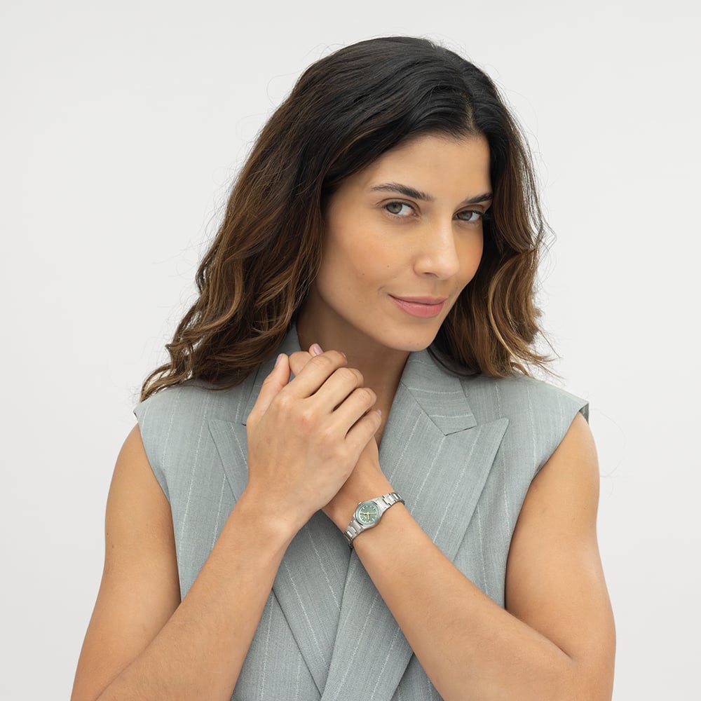 BOSS Ladies Candor Gracey Green Dial Bracelet Watch 1502861