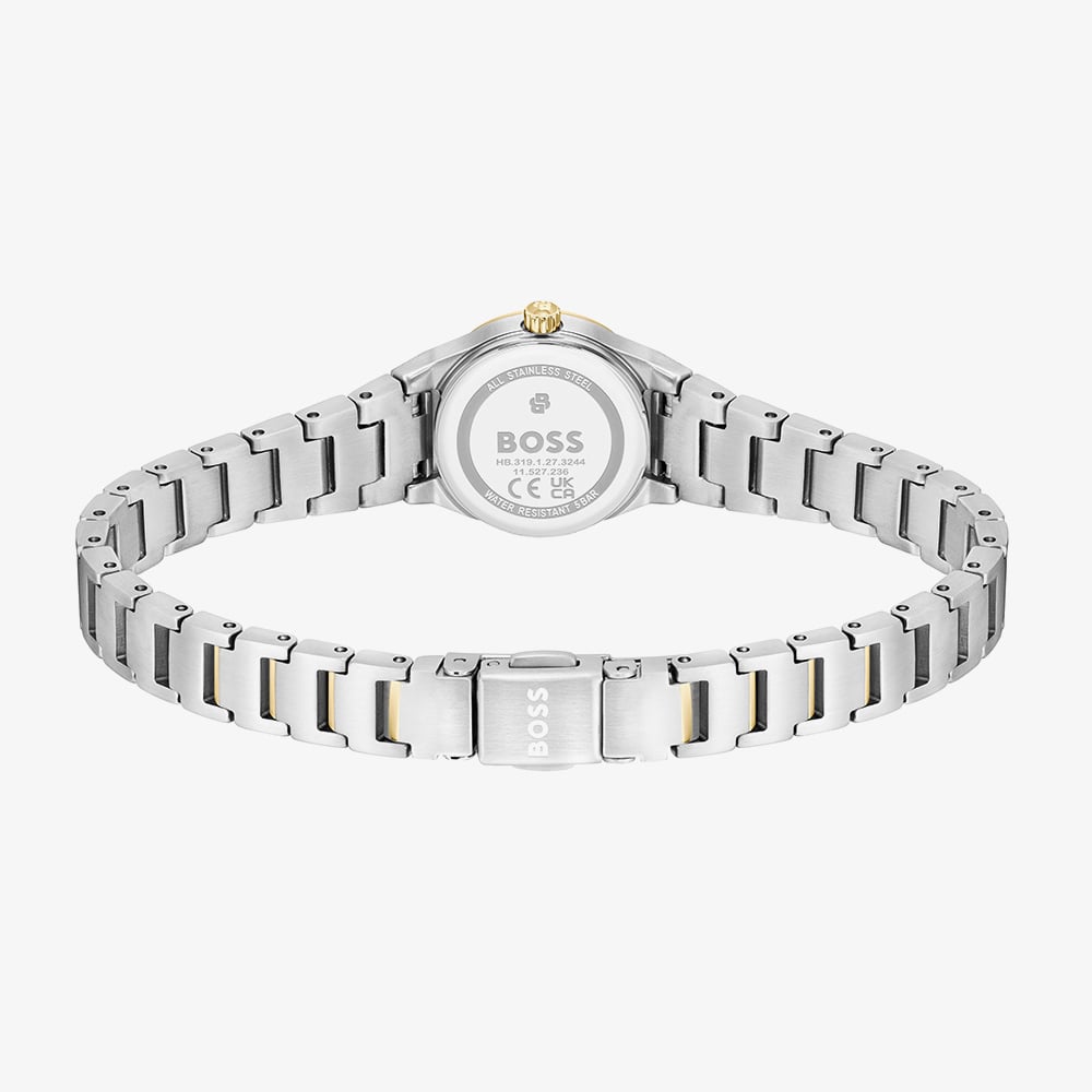 BOSS Ladies Candor Gracey Two Tone Blue Dial Bracelet Watch 1502862
