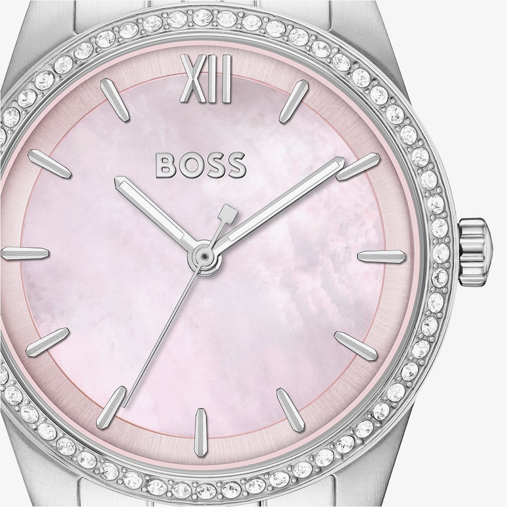 BOSS Ladies Graceful Precious Pink Mother of Pearl Dial Bracelet Watch 1502866