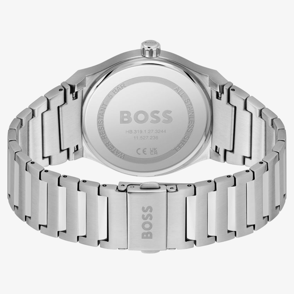 BOSS Candor Silver & Blue Watch 1514076