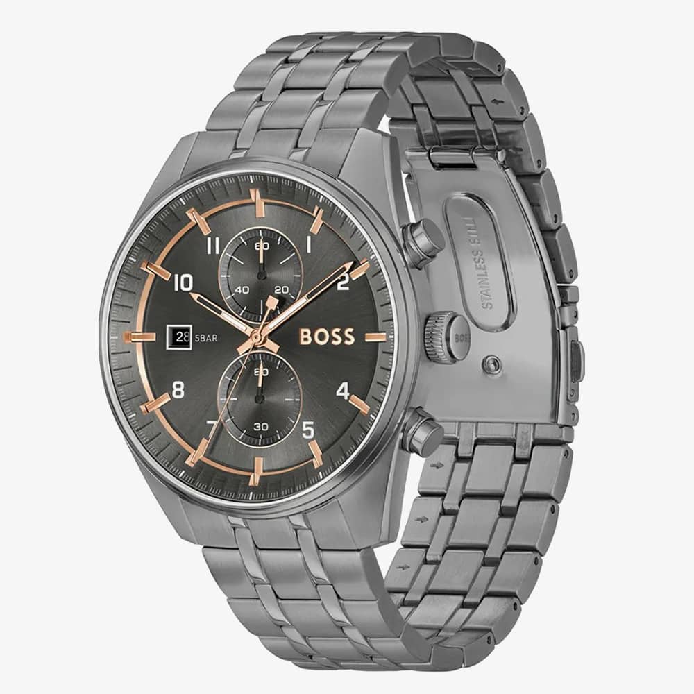 BOSS Skytraveller Grey Chronograph Watch 1514153