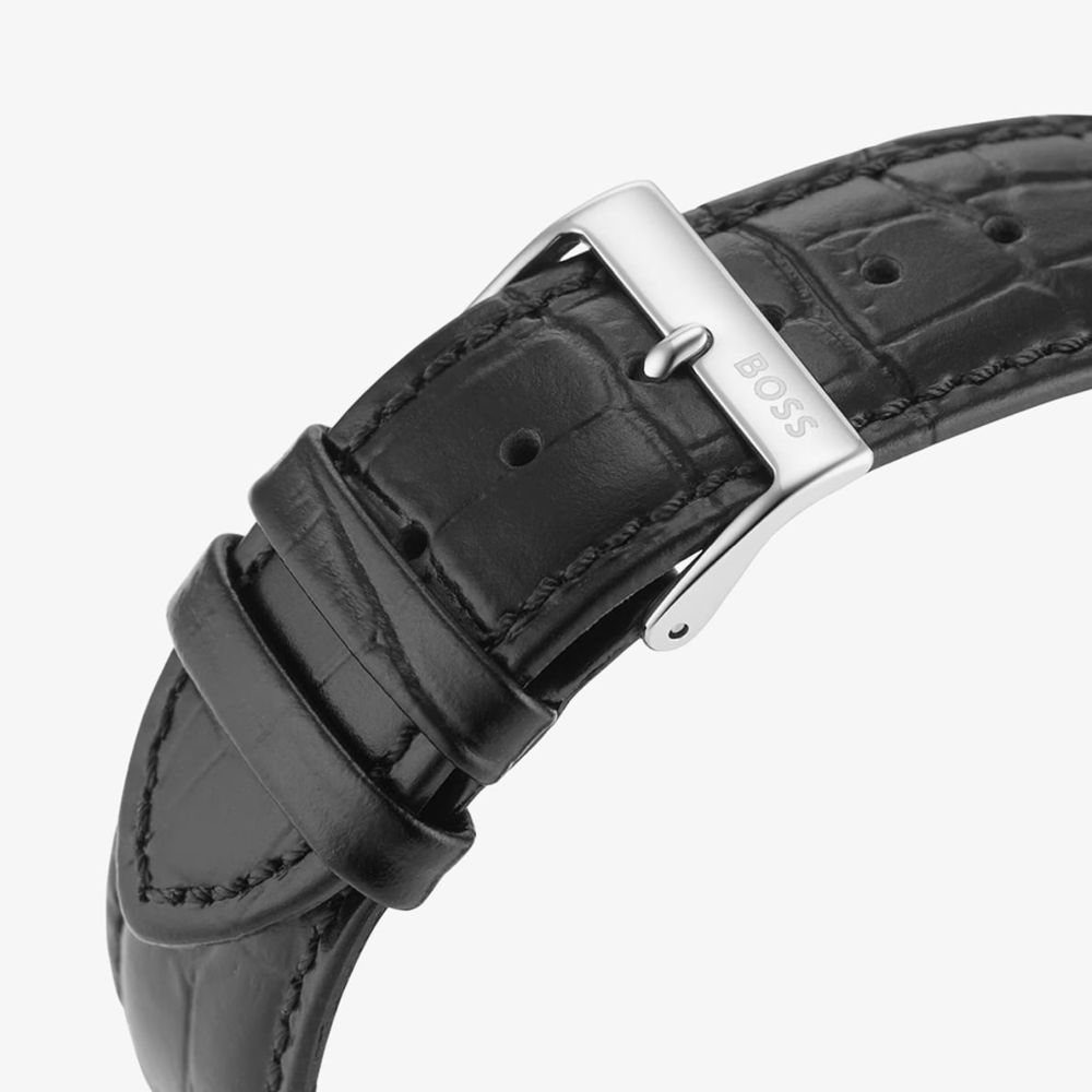 BOSS Principle Black Leather Watch 1514122