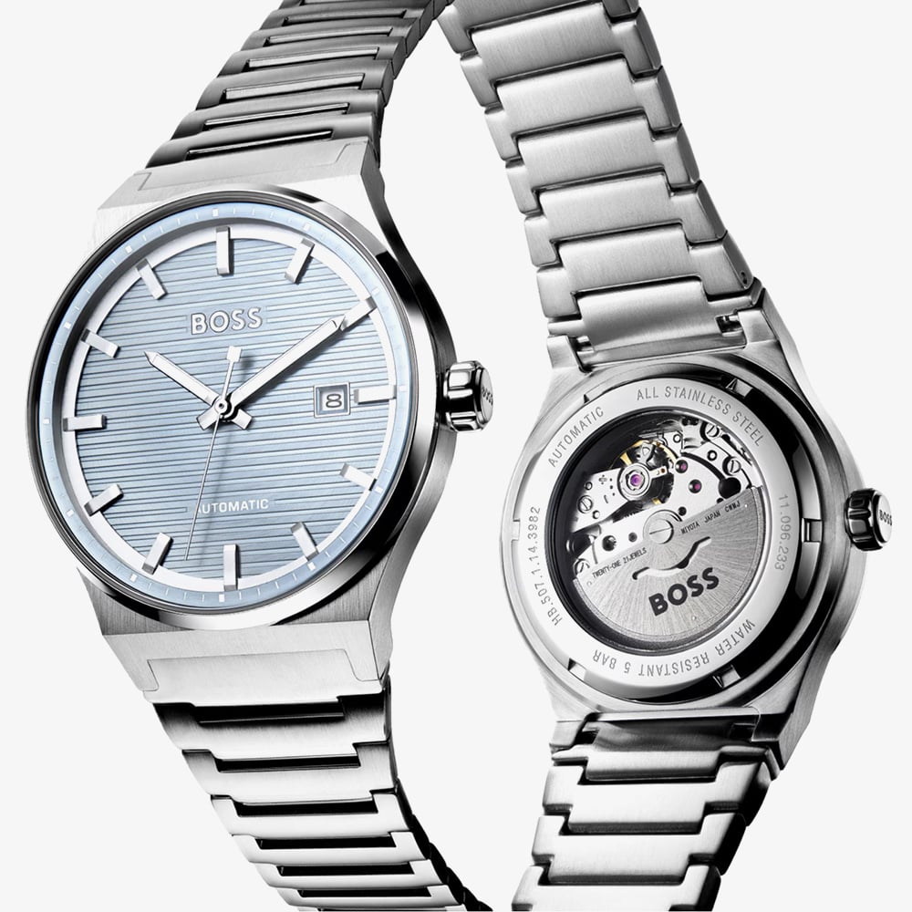 BOSS Candor Automatic Ice Blue Watch 1514118
