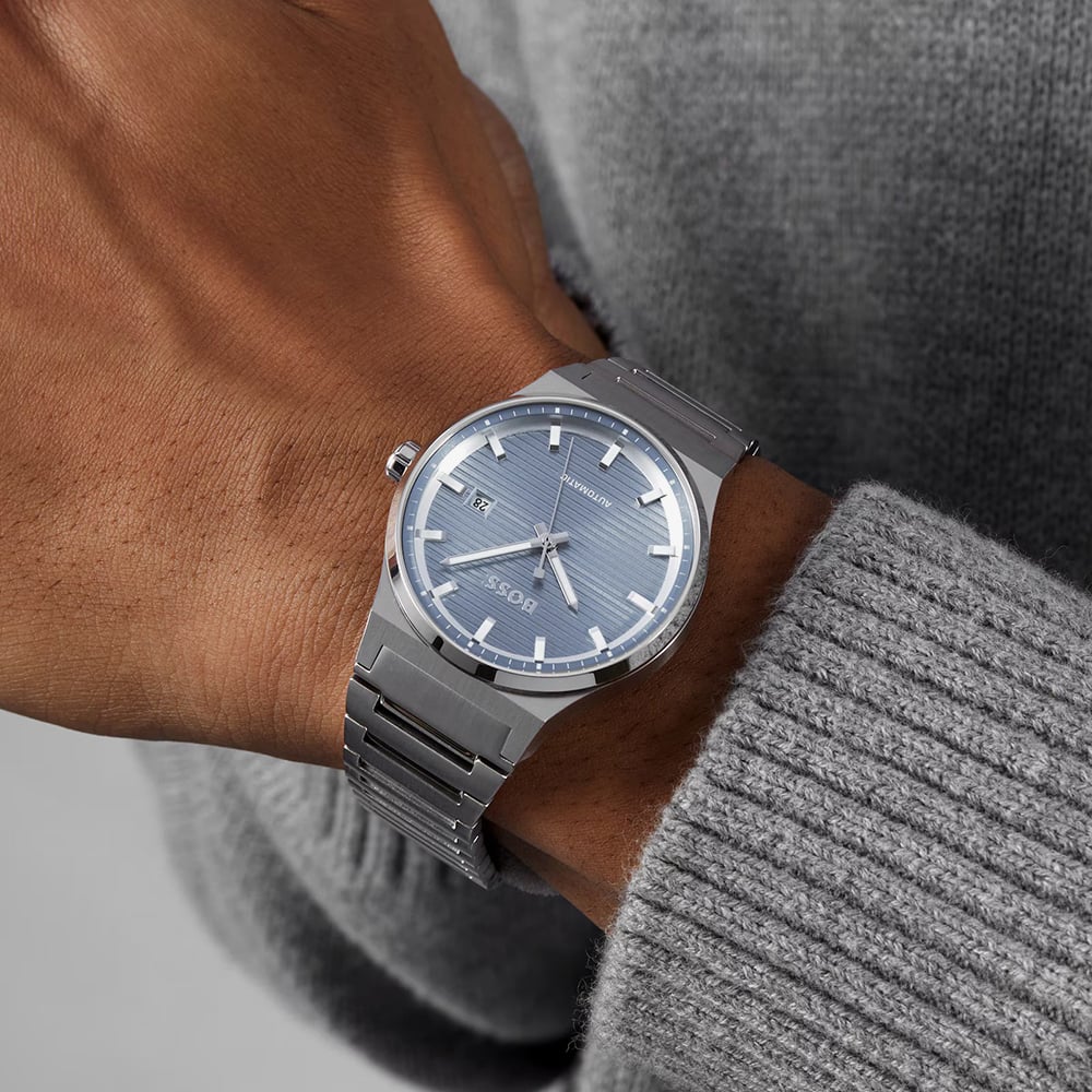 BOSS Candor Automatic Ice Blue Watch 1514118