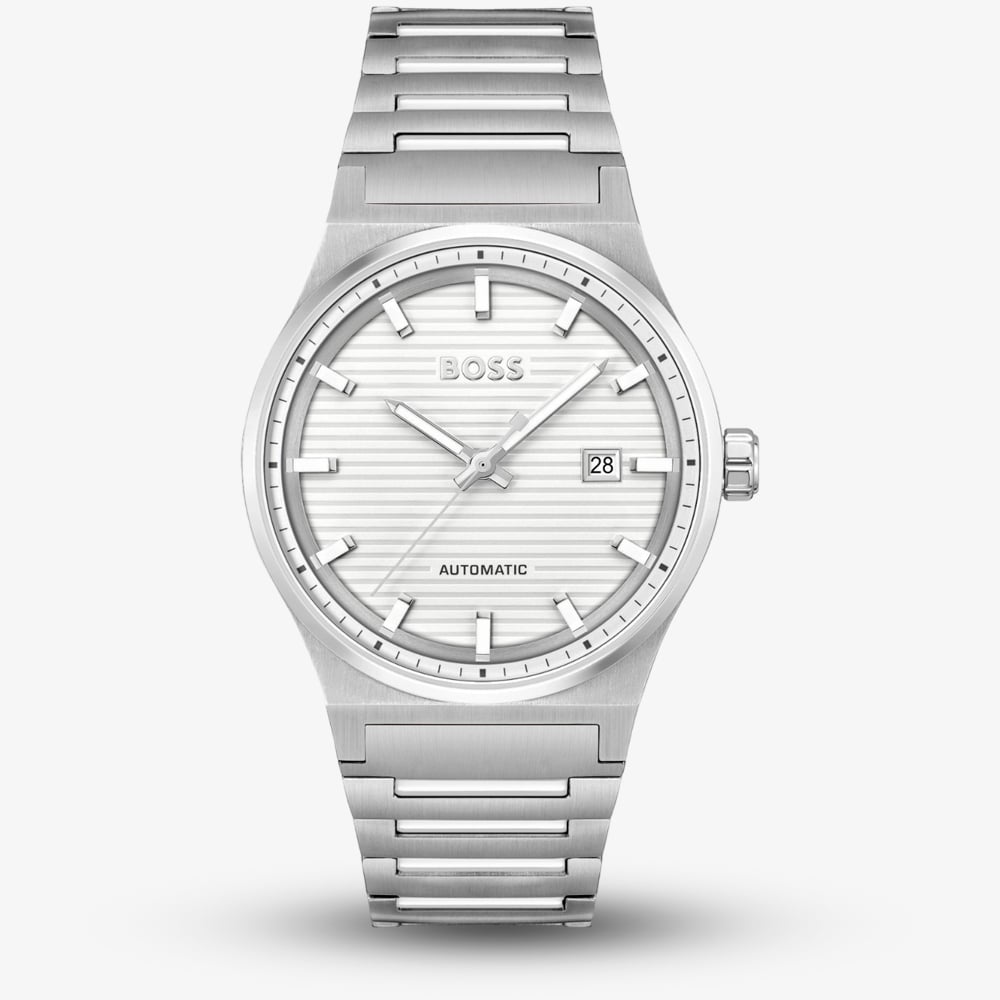 House of Watches - BOSS Candor Automatic Silver Watch 1514186