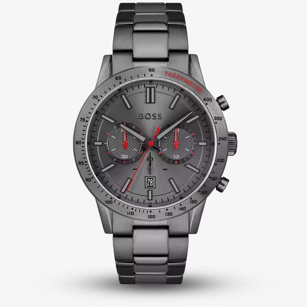 House of Watches - BOSS Mens Allure Grey Stainless Steel Chronograph Watch 1513924