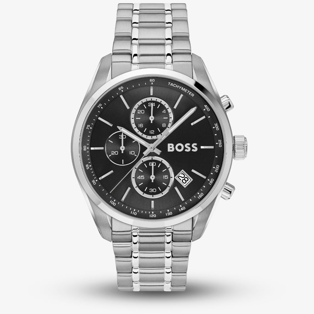 House of Watches - BOSS Mens Grand Prix 44 Black Chronograph Watch 1514251