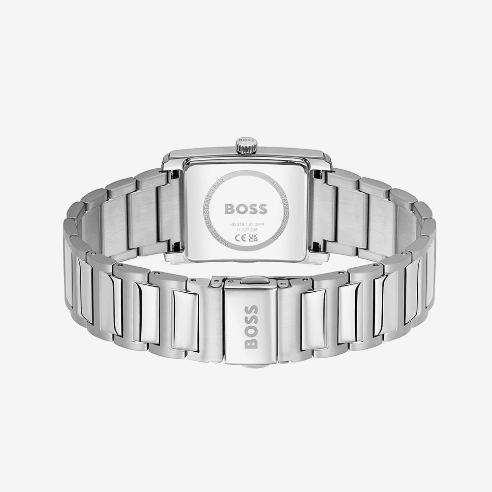 BOSS Mens Principle Black Dial Stainless Steel Bracelet Watch 1514297