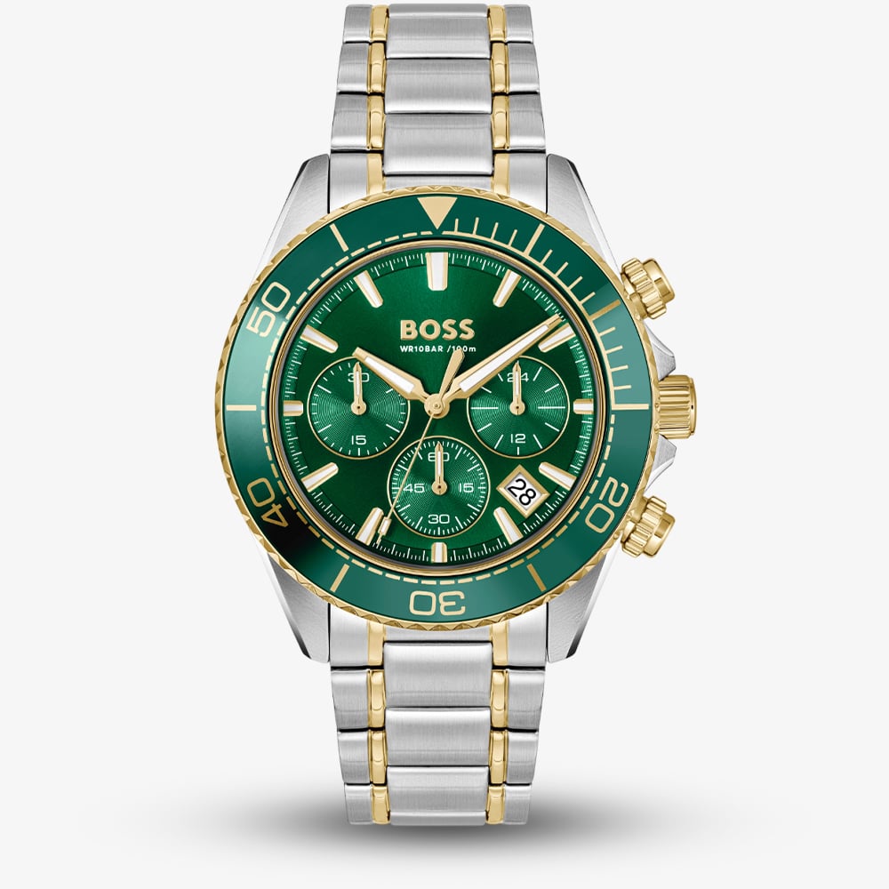BOSS 1514321 Sealiner Mens Chronograph Green Bracelet Watch