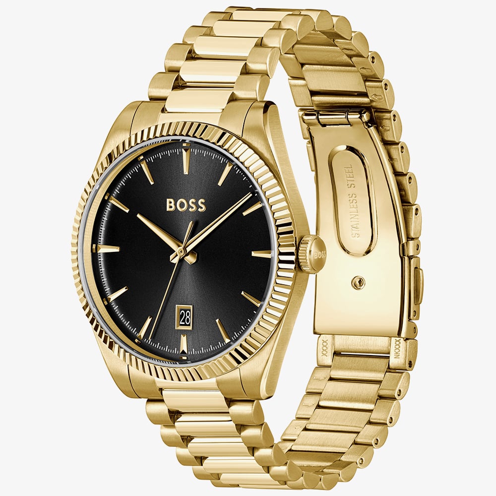 BOSS Mens Cheswick Black & Gold Bracelet Watch 1514312