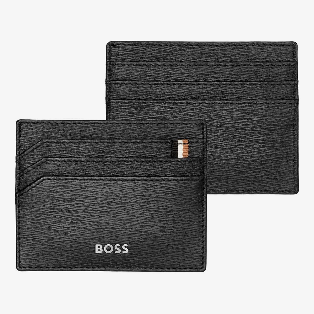 BOSS Mens Grand Prix Green Dial Bracelet Watch & Black Card Holder Gift Set 1570202