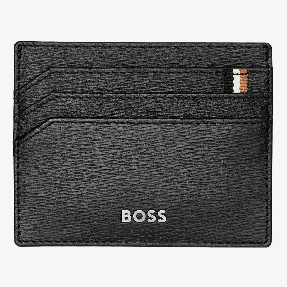 BOSS Mens Grand Prix Green Dial Bracelet Watch & Black Card Holder Gift Set 1570202
