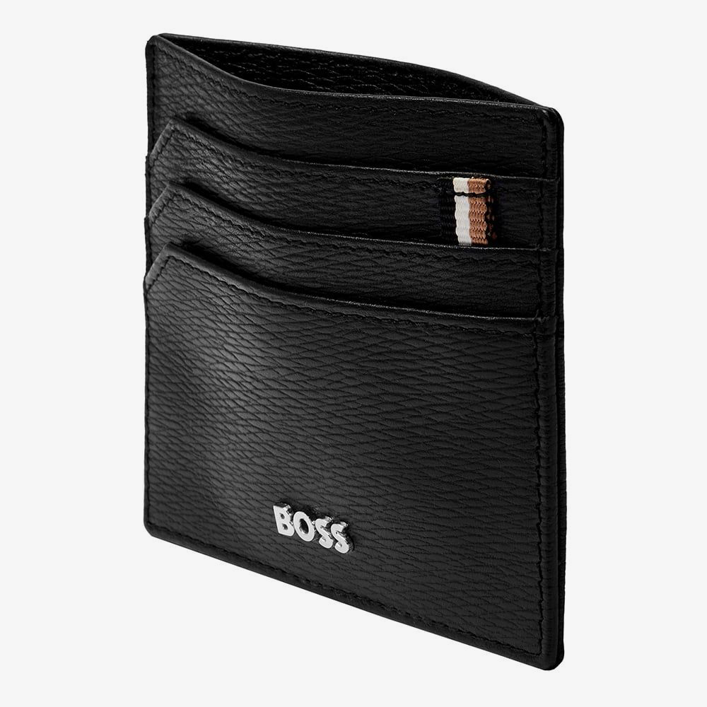 BOSS Mens Grand Prix Green Dial Bracelet Watch & Black Card Holder Gift Set 1570202