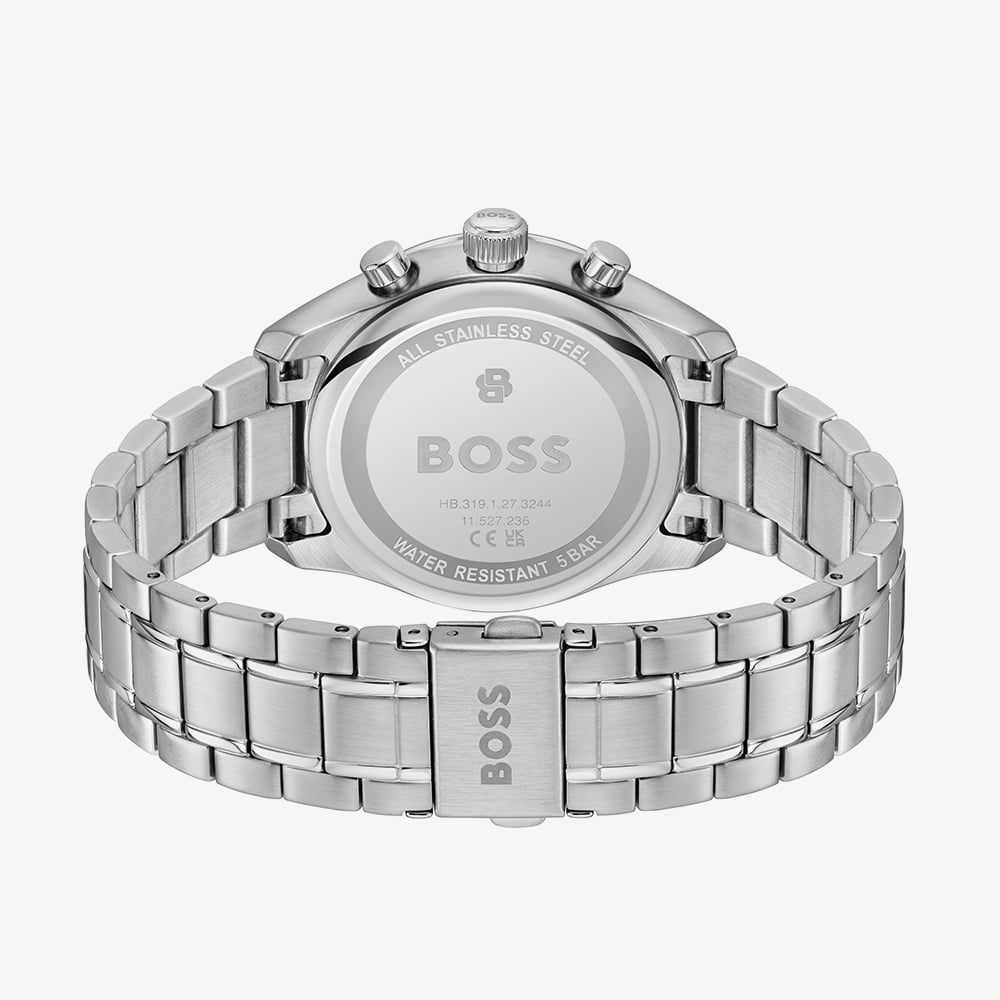 BOSS Mens Grand Prix Chronograph Blue Dial Bracelet Watch 1514360