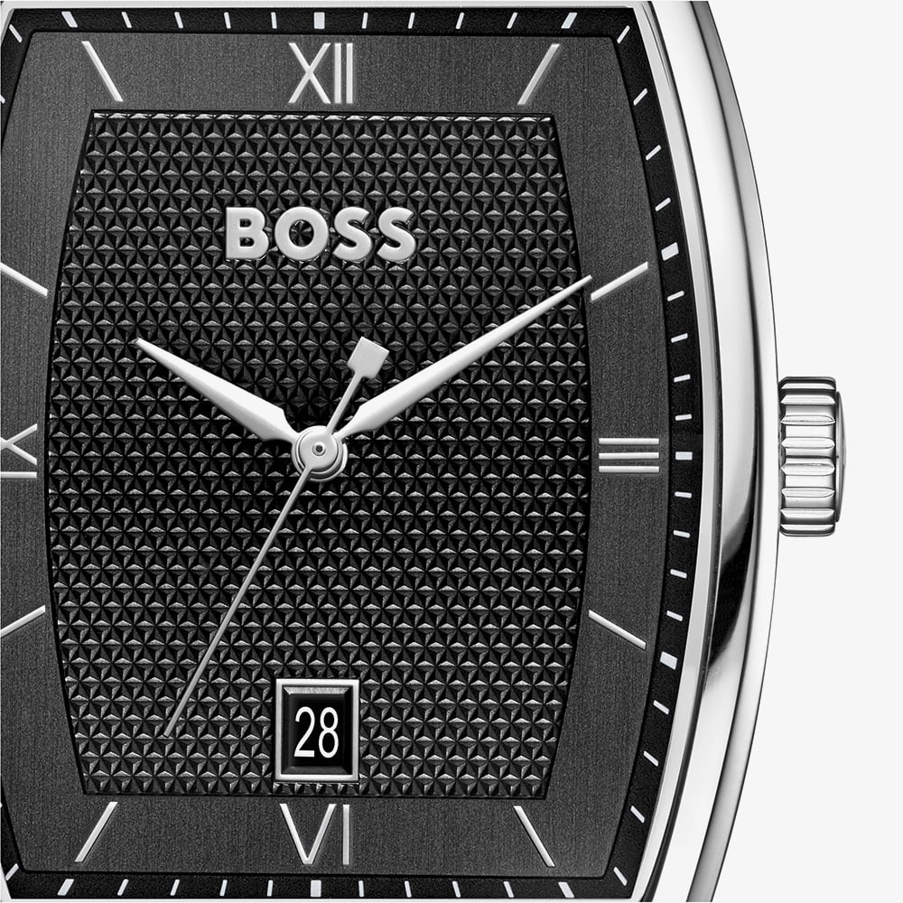 BOSS Mens Principle Arc Black Dial Bracelet Watch 1514353