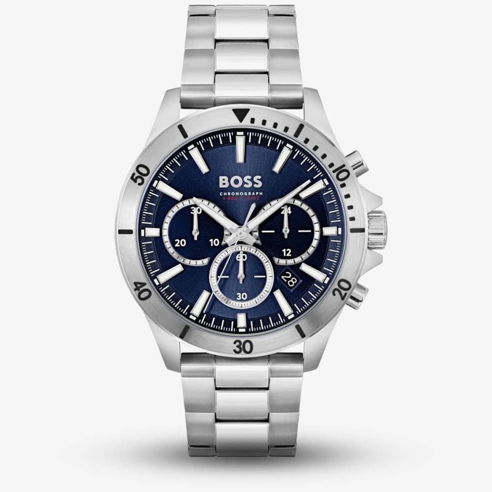 House of Watches - BOSS Mens Troper Blue Dial Chronograph Watch 1514069