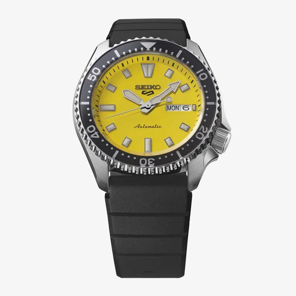 Seiko Mens 5 Sports SKX Redux Ki-Iro Yellow Watch SRPL87K1