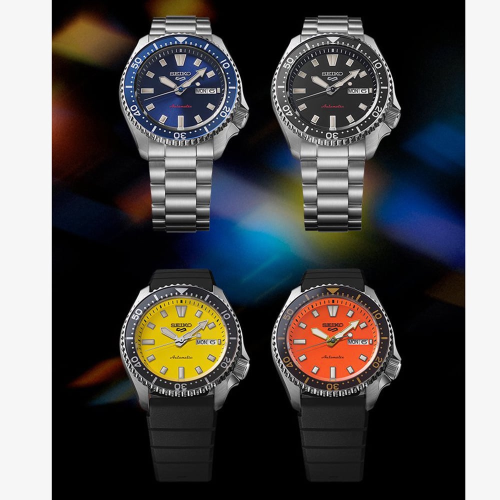 Seiko Mens 5 Sports SKX Redux Ki-Iro Yellow Watch SRPL87K1