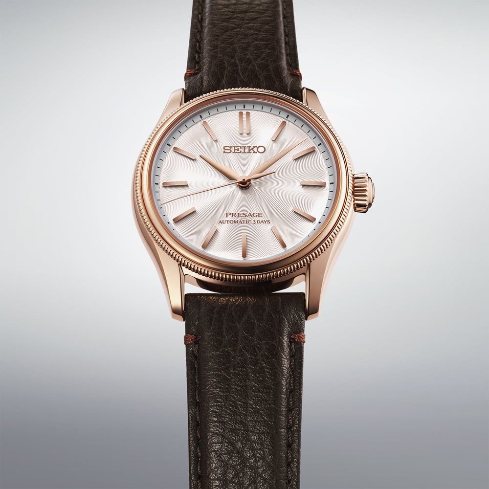 Seiko Mens Presage Classic Series x Tomioka Silk Promotion Organisation Limited Edition White Dial Strap Watch HCC008J1