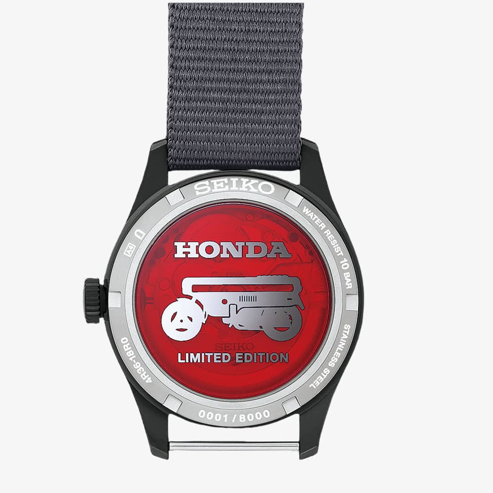 Seiko Mens Limited Edition 5 Sports x Honda Motocompo Fabric Strap Watch HDB010K1