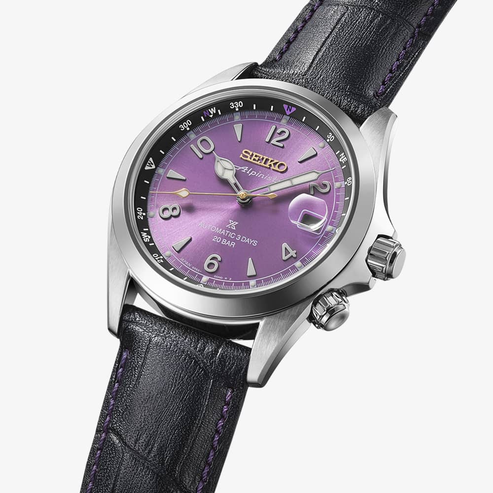 Seiko Mens Limited Edition Prospex Alpinist 145th Anniversary Purple Dial Strap Watch HBC006J1