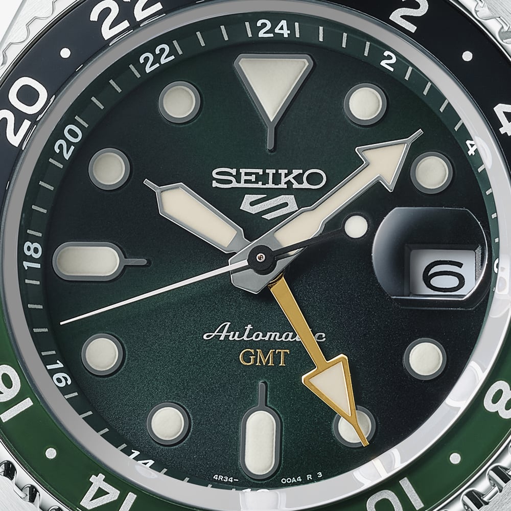 Seiko 5 Sports SKX Series GMT Green Dial Watch SSK035K1