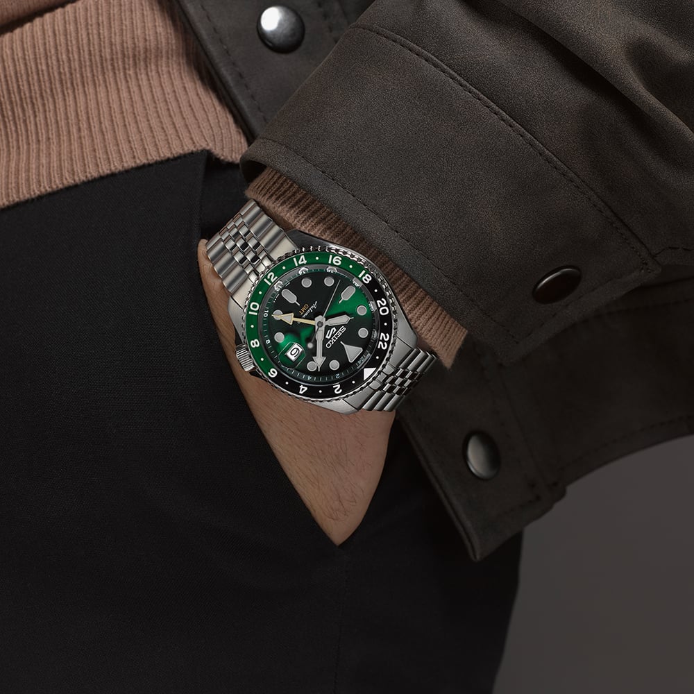 Seiko 5 Sports SKX Series GMT Green Dial Watch SSK035K1