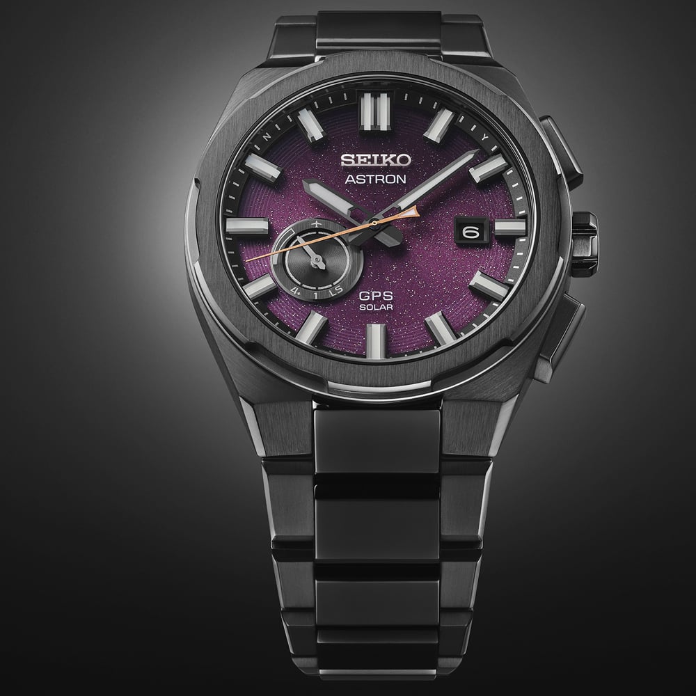 Seiko Mens Astron Limited Edition GPS Solar 3X Purple Watch SSJ029J1