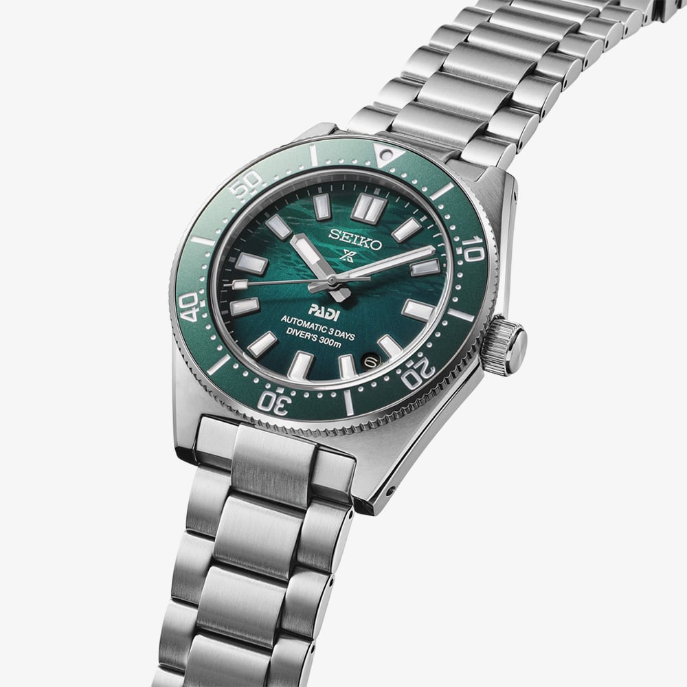 Seiko Mens Special Edition Prospex 1965 Heritage Divers PADI Green Watch SPB501J1