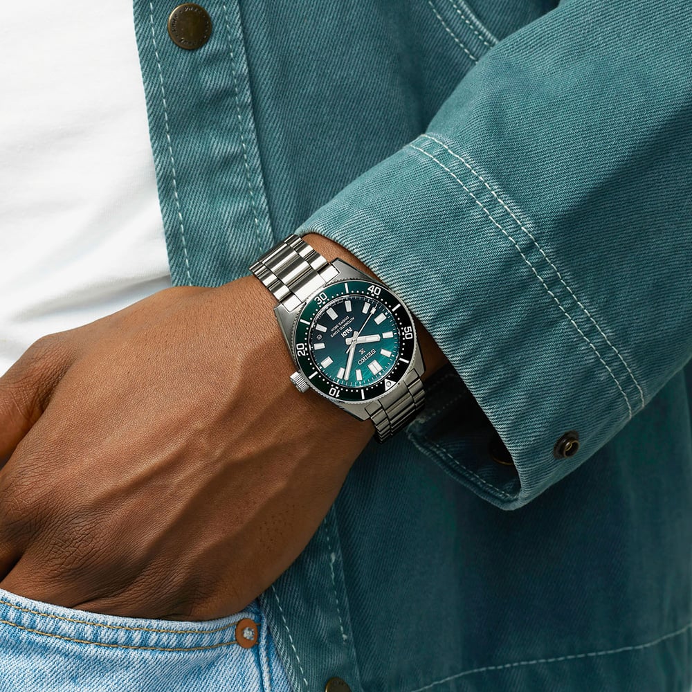 Seiko Mens Special Edition Prospex 1965 Heritage Divers PADI Green Watch SPB501J1