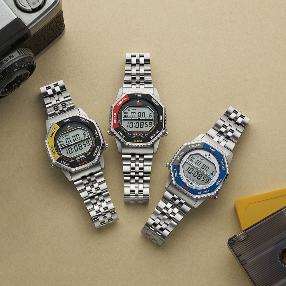 Seiko Digital Red & Black Bracelet Watch SMGG19P1