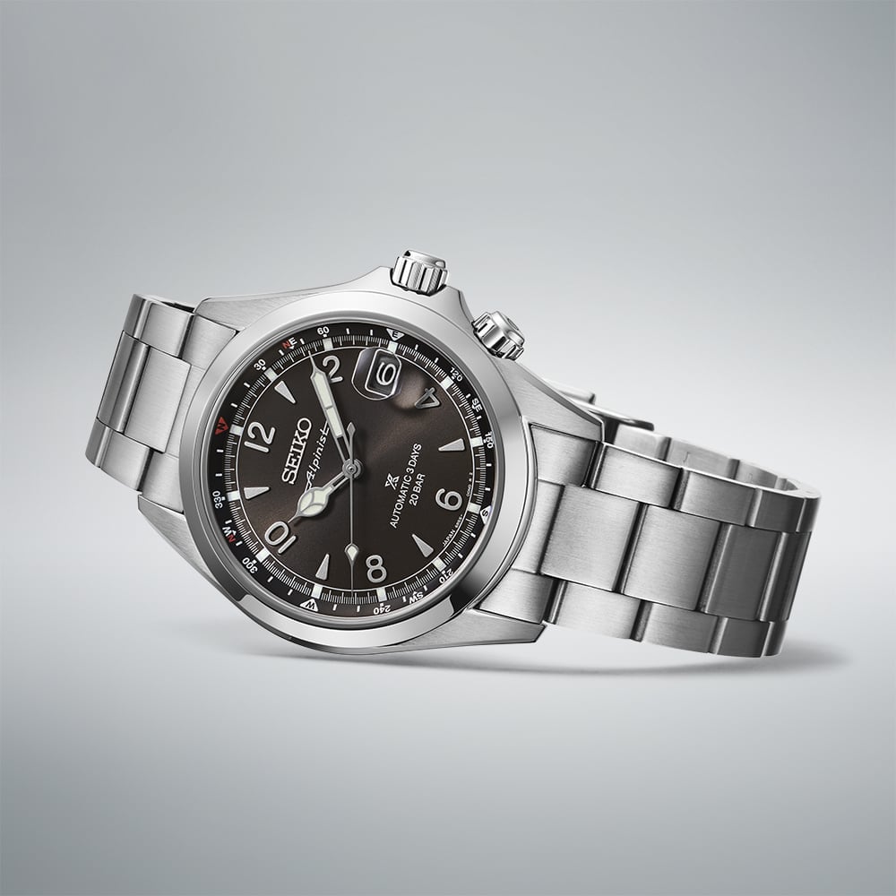 Seiko Mens Prospex Alpinist 'Summit Black' Automatic Bracelet Watch SPB505J1