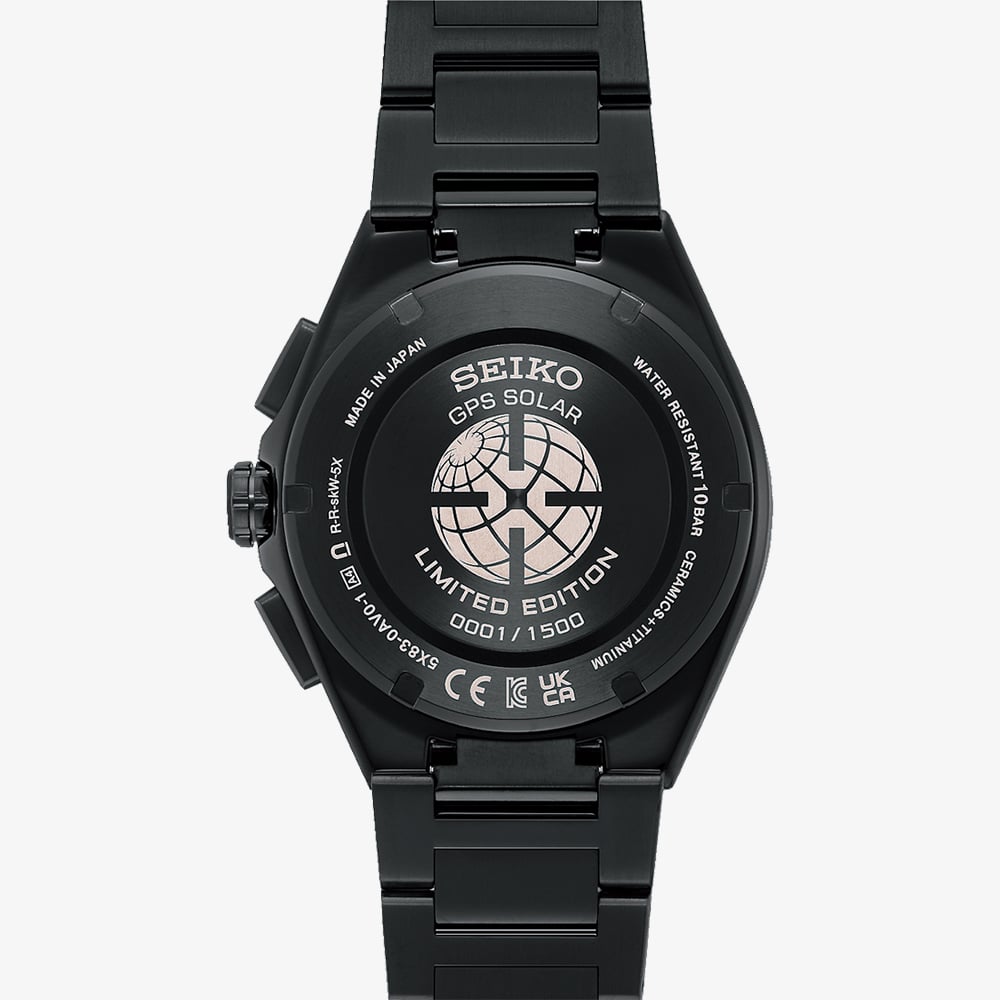 Seiko Mens Limited Edition Astron GPS Solar 'Spiral Galaxy' Chronograph Titanium Bracelet Watch SSH187J1