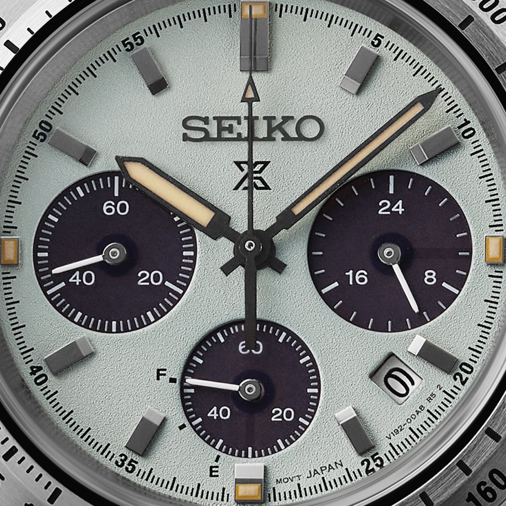 Seiko Mens Prospex Speedtimer Youngtimer Mint Green Bracelet Watch SSC965P1