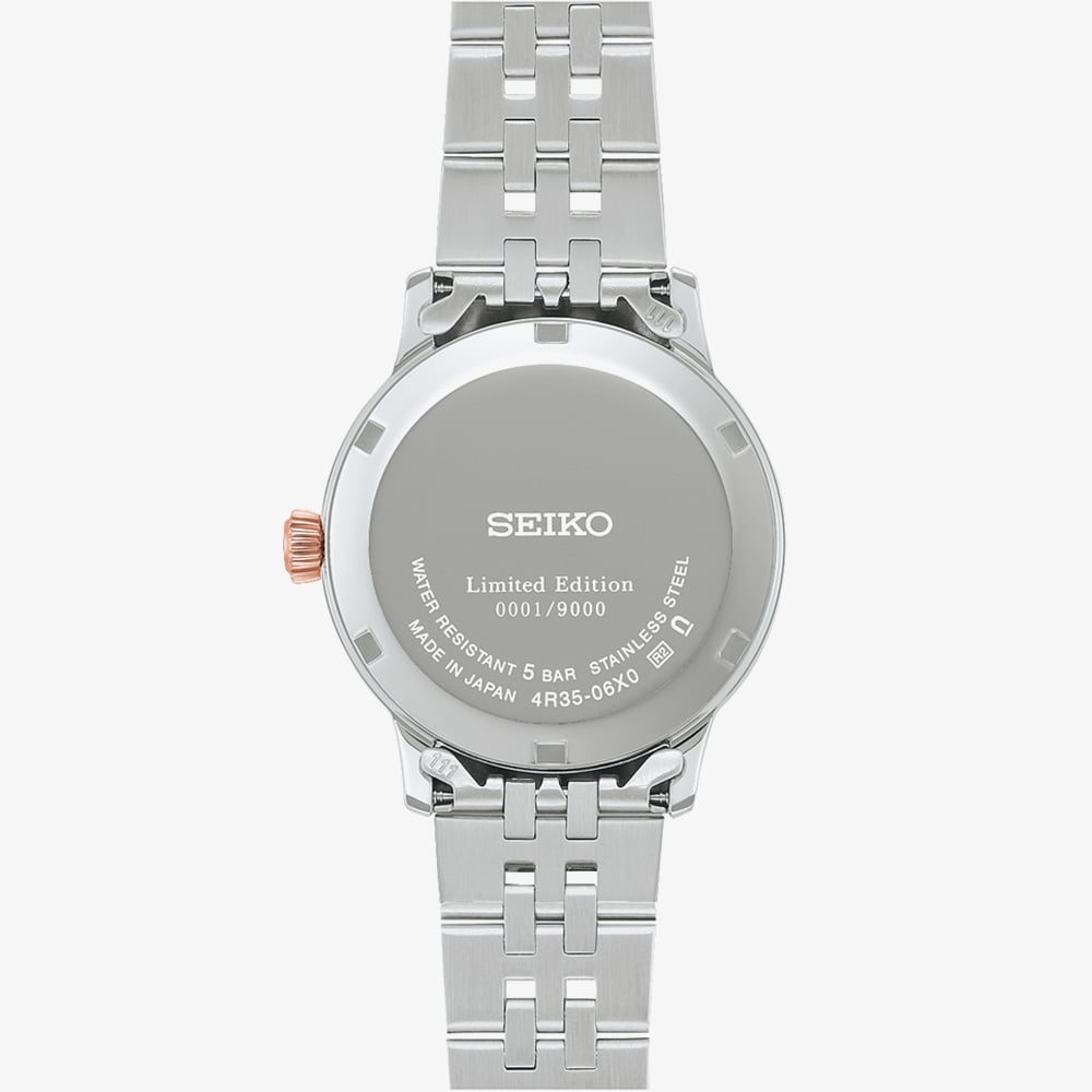 Seiko Ladies Limited Edition Presage Springtime Cocktail Time Pink Bracelet Watch SRPM06J1
