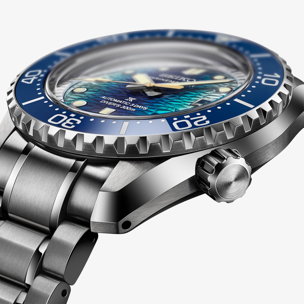 Seiko Mens Limited Edition Prospex Marinemaster JAMSTEC 1968 Blue Dial Watch HBF002J1