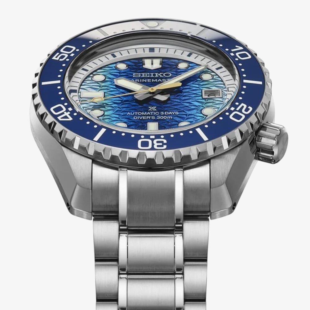 Seiko Mens Limited Edition Prospex Marinemaster JAMSTEC 1968 Blue Dial Watch HBF002J1