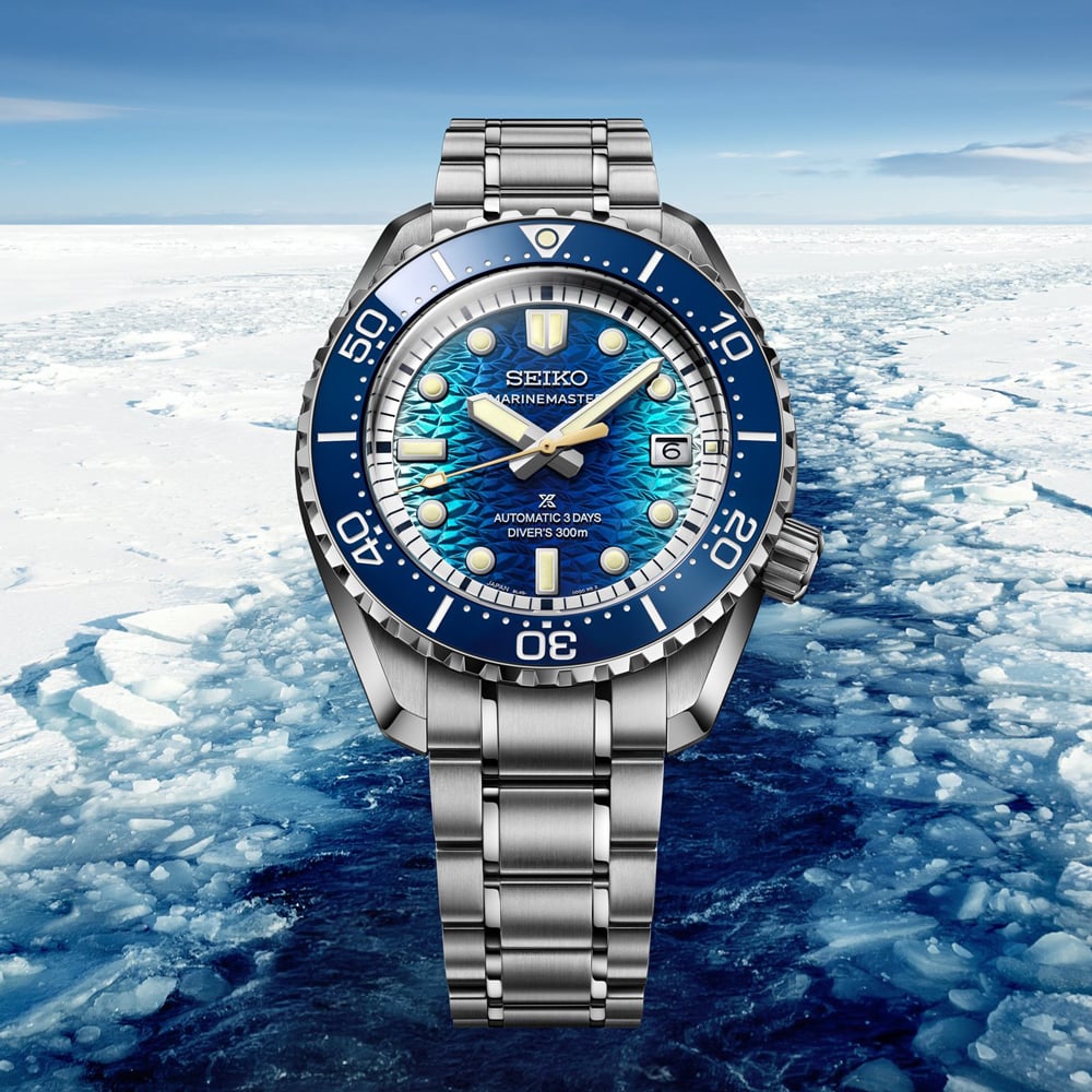 Seiko Mens Limited Edition Prospex Marinemaster JAMSTEC 1968 Blue Dial Watch HBF002J1