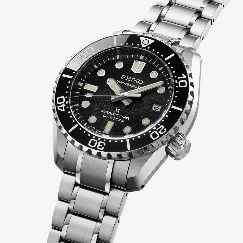 Seiko Mens Limited Edition Prospex Marinemaster 1968 Heritage Black Dial Watch HBF001J1