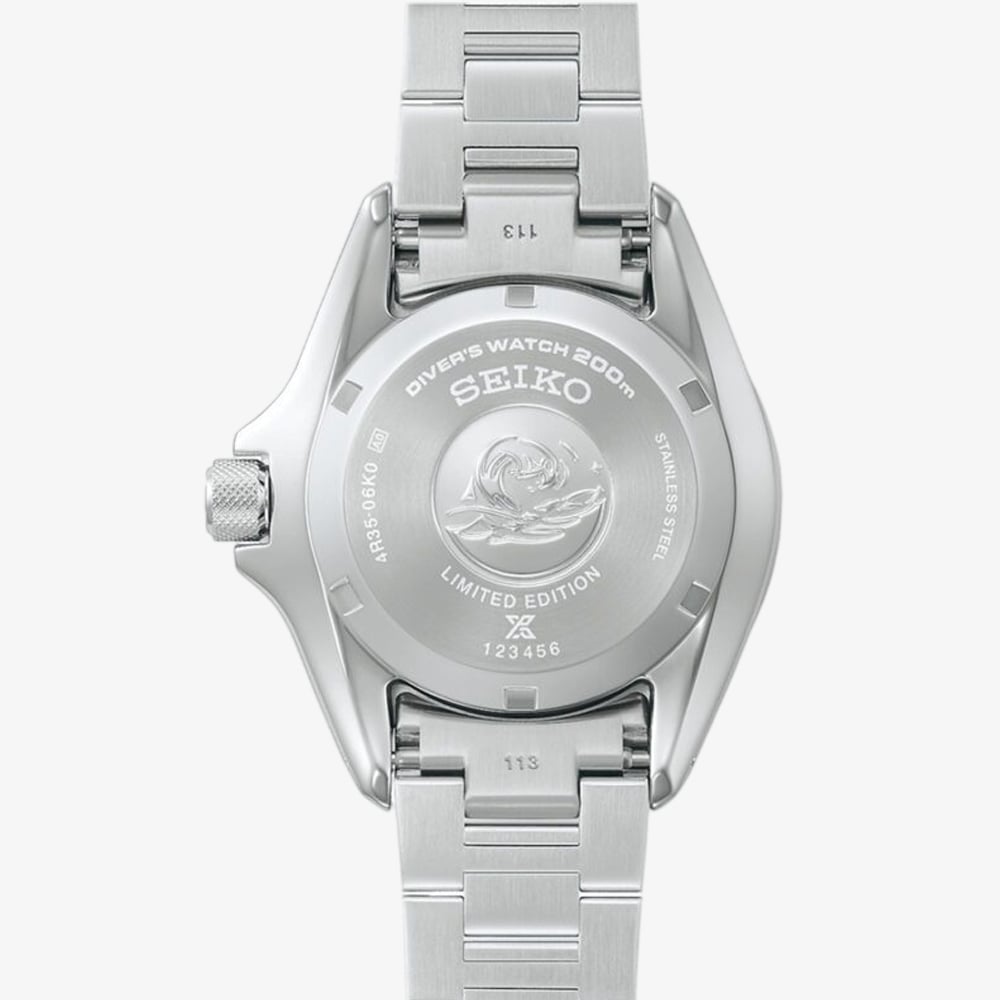 Seiko Mens Limited Edition 145th Anniversary Prospex Diver 'Samurai' Silver Dial Watch HBB001K1
