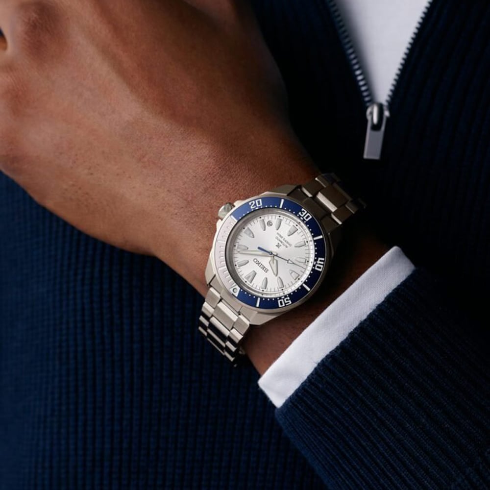 Seiko Mens Limited Edition 145th Anniversary Prospex Diver 'Samurai' Silver Dial Watch HBB001K1