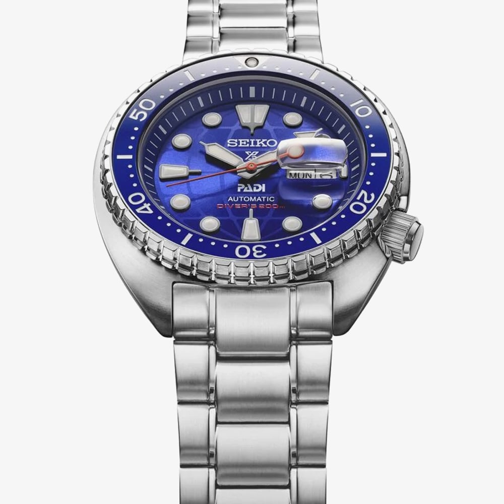 Seiko Mens Prospex Mechanical PADI 60th Anniversary Limited Edition King Turtle Bracelet Watch HBB002K1