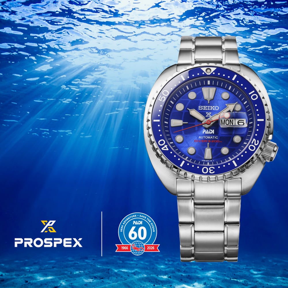 Seiko Mens Prospex Mechanical PADI 60th Anniversary Limited Edition King Turtle Bracelet Watch HBB002K1