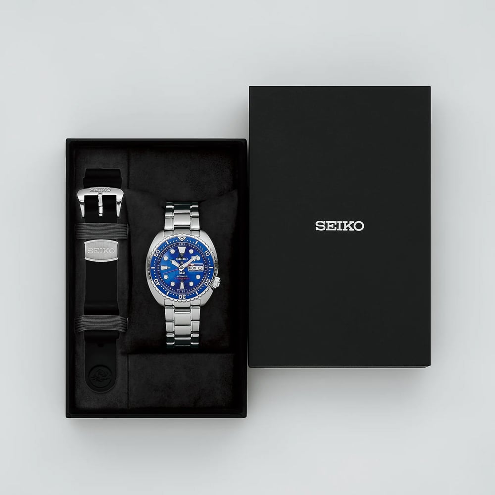 Seiko Mens Prospex Mechanical PADI 60th Anniversary Limited Edition King Turtle Bracelet Watch HBB002K1