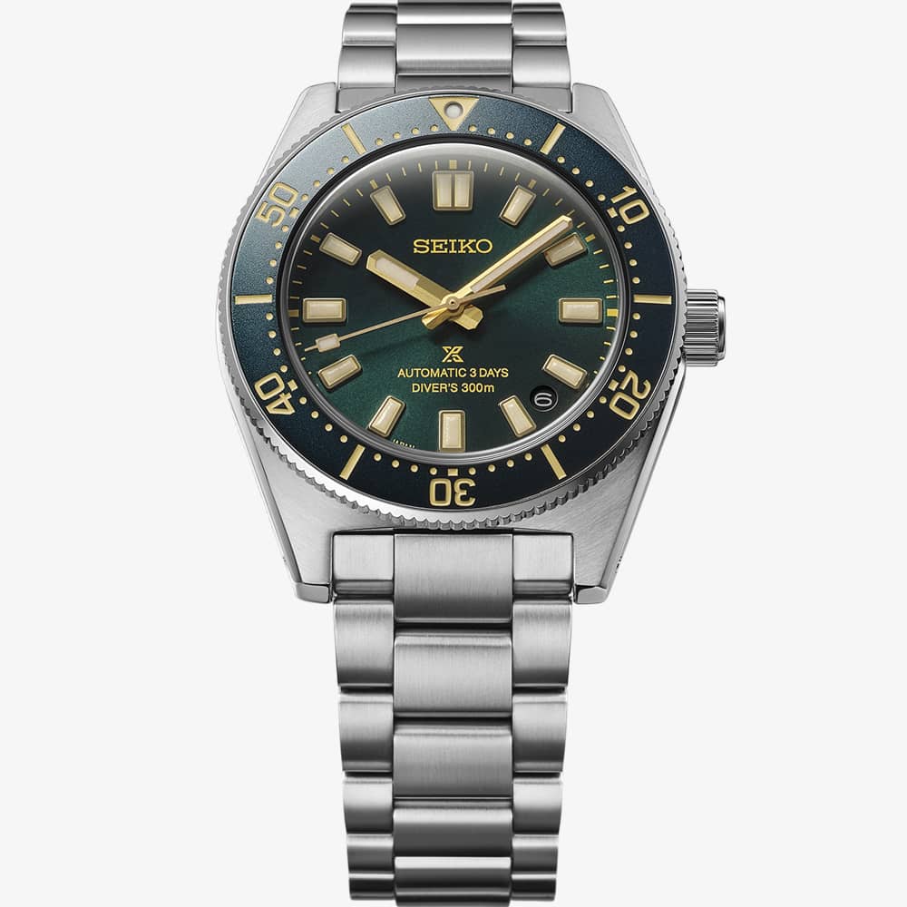 Seiko Mens Limited Edition Prospex 1965 Green Dial Bracelet Watch HBC010J1