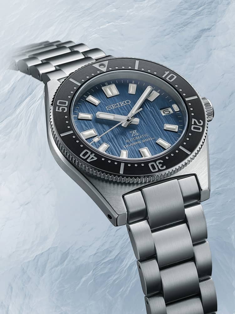 Seiko Mens Prospex Glacier ‘Save the Ocean’ 1965 Dark Blue Re-Interpretation Watch SPB297J1
